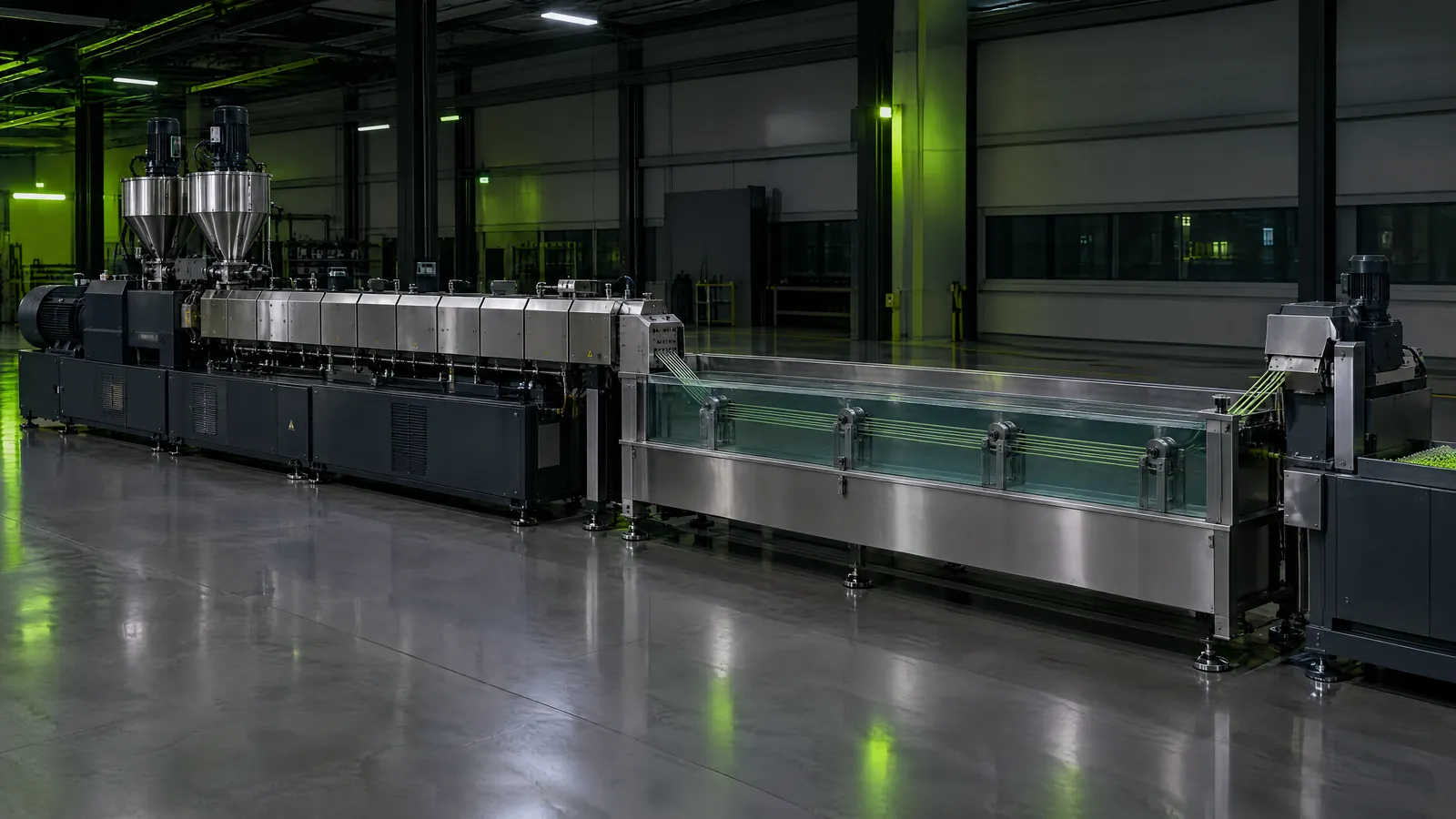 High-torque twin-screw extruder line