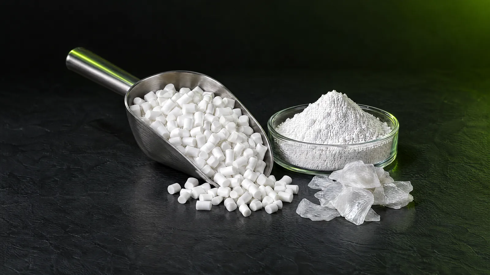 Calcite-filled filler masterbatch pellets and mineral powder